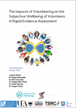 The impacts of volunteering on the subjective wellbeing of volunteers: A rapid evidence assessment